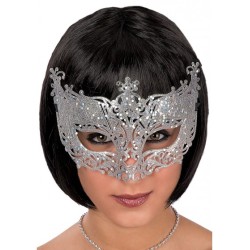 Maschera C/glitter Argento