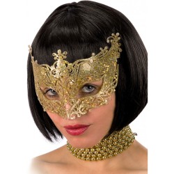 MASCHERA C/GLITTER ORO