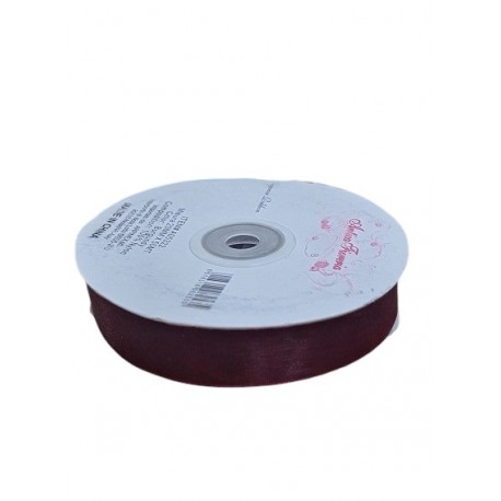 NASTRO ORGANZA MT.50 X 20MM BORDEAUX