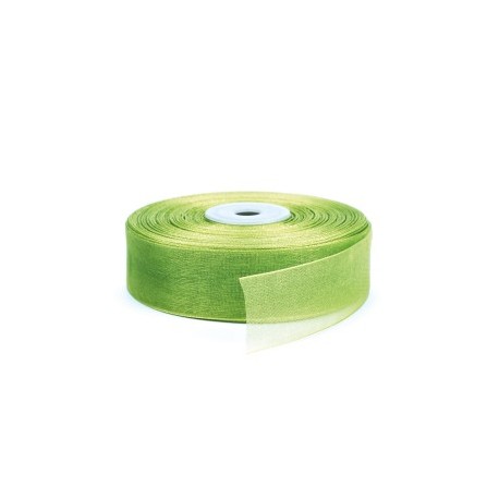 NASTRO ORGANZA MT.50 X 20MM GREEN