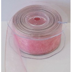 Nastro Organza 25yds X 5cm Pink