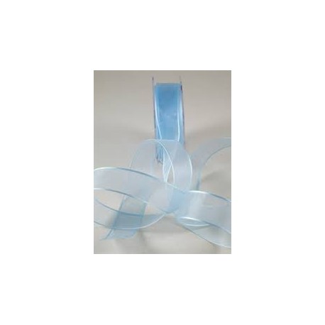 NASTRO ORGANZA 25YDS X 5CM CELESTE