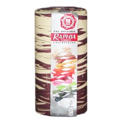 RAPHIA SYNTHETIC BICOLORE PACK M200ECRU/CACAO