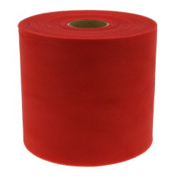 ROTOLO TULLE 100MT H12,5CM ROSSO