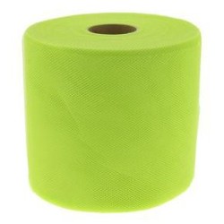 ROTOLO TULLE 100MT H12,5CM VERDE MELA