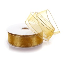 NASTRO ORGANZA 25YDS X 5CM ORO