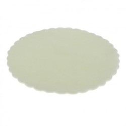 VELO ORGANZA SMERLATO TONDO CM.23 50PZ CREMA