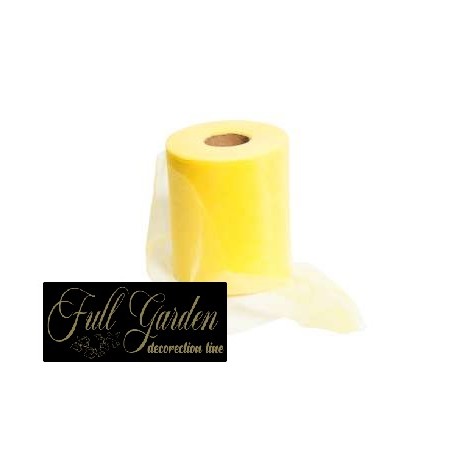 ROTOLO TULLE 100MT H12,5CM GIALLO CH