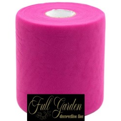 ROTOLO TULLE 100MT H12,5CM FUXIA