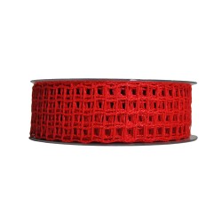 °°°nastro Rete Luce Rosso Mm.40x20mt