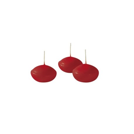 CANDELE GALLEGGIANTI OVALE BUSTA 20PZ ROSSO