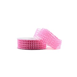 °°°nastro Rete Luce Rosa Scuro Mm.40x20mt