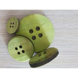 WOOD BOTTON PZ.30 3 SIZES GREEN