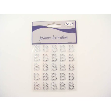 CLEAR DIAM. LETTERA (B) STICKERS 25PZ