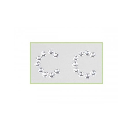 CLEAR DIAM. LETTERA (C) STICKERS 25PZ