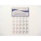 CLEAR DIAM. LETTERA (P) STICKERS 25PZ