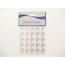 Clear Diam. Lettera (p) Stickers 25pz