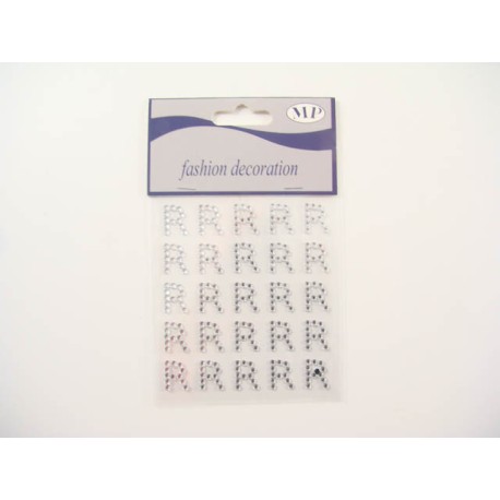 CLEAR DIAM. LETTERA (R) STICKERS 25PZ