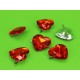 BUSTA 6PZ HEART DIAMOND RED MM20X30