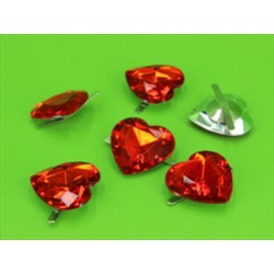 Busta 6pz Heart Diamond Red Mm20x30