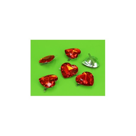 BUSTA 6PZ HEART DIAMOND RED MM20X30