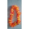 Collana Fiori Grandi In Stoffa Arancione