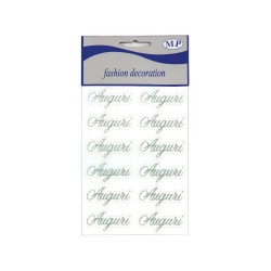 Auguri Glitter 12pz Silver