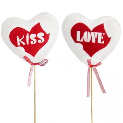 PICK CUORE BIANCO KISS LOVE CM.11,5 PZ.2