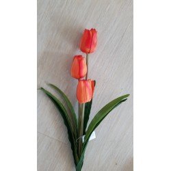 TULIP SPRAY X 3 50 CM - ORANGE SAME