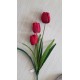 TULIP SPRAY X 3 50 CM - RED SAME