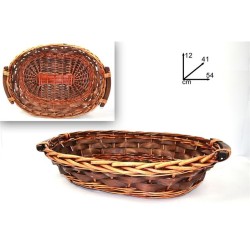 CESTA OVALE 54CM MARRONE SCURO