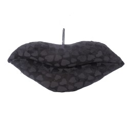 Cuscino Labbra Black Cuori I Love Cm52x23