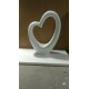 VASO A CUORE BIANCO SATINATO 74X26 H100CM