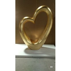 Vaso A Cuore Gold 59x21 H81cm