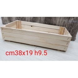 °°°cassetta In Legno Naturale Cm38x19 H9,5