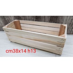 °°°cassetta In Legno Naturale Cm38x14 H13