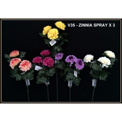 Zinnia Spray X 3