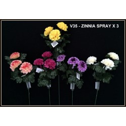 ZINNIA SPRAY X 3