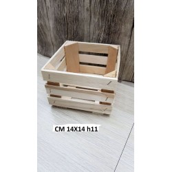 °°°cassetta In Legno Naturale Cm14x14 H11