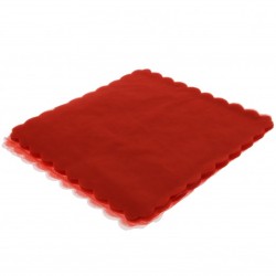 Velo Organza Smerlato Quadro Cm.23 100pz Rosso