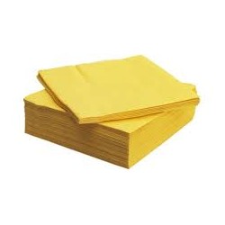 Tovagliolo 2veli Giallo  Cm33x33 Pz.50