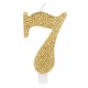 CANDELINA GLITTER N 7 CM 9.5 ORO