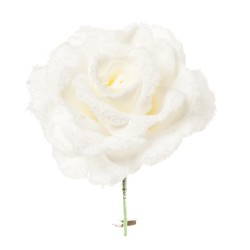 Pick Rosa Innevata Cm.17 White