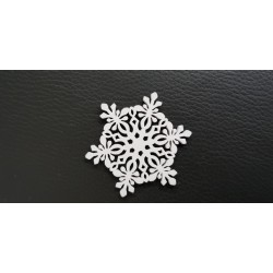 BAG 24 FIOCCHI DI NEVE LEGNO CM.5 WHITE