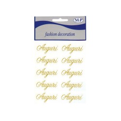 Auguri Glitter 12pz Gold