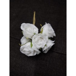 Fiore Rosa Lame' Bianco Dm.4,5 Pz 6