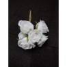 Fiore Rosa Lame' Bianco Dm.4,5 Pz 6
