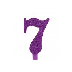 Candelina Glitter N 7 Cm 9.5 Purple