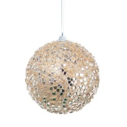 SFERA PLASTICA GLITTERATA ORO DM 10