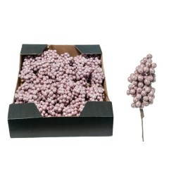 Box 24 Pick Bacche Cm.15 Pink Glitterate